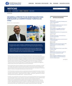 INVESTIGACIÓN PARA FORTALECER LA COMPETITIVIDAD TURÍSTICA DE CHILE_Entrevista EGADE BS