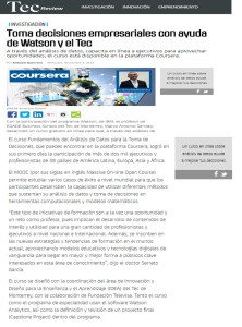 Toma decisiones empresariales con ayuda de Watson y el Tec